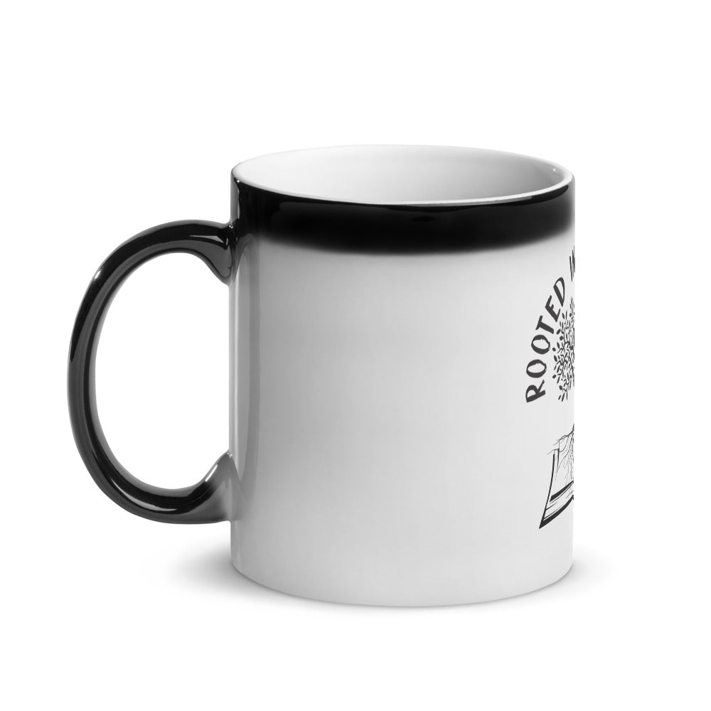 Rooted In HIs Word Glossy Magic Mug - Inspirational Expressions