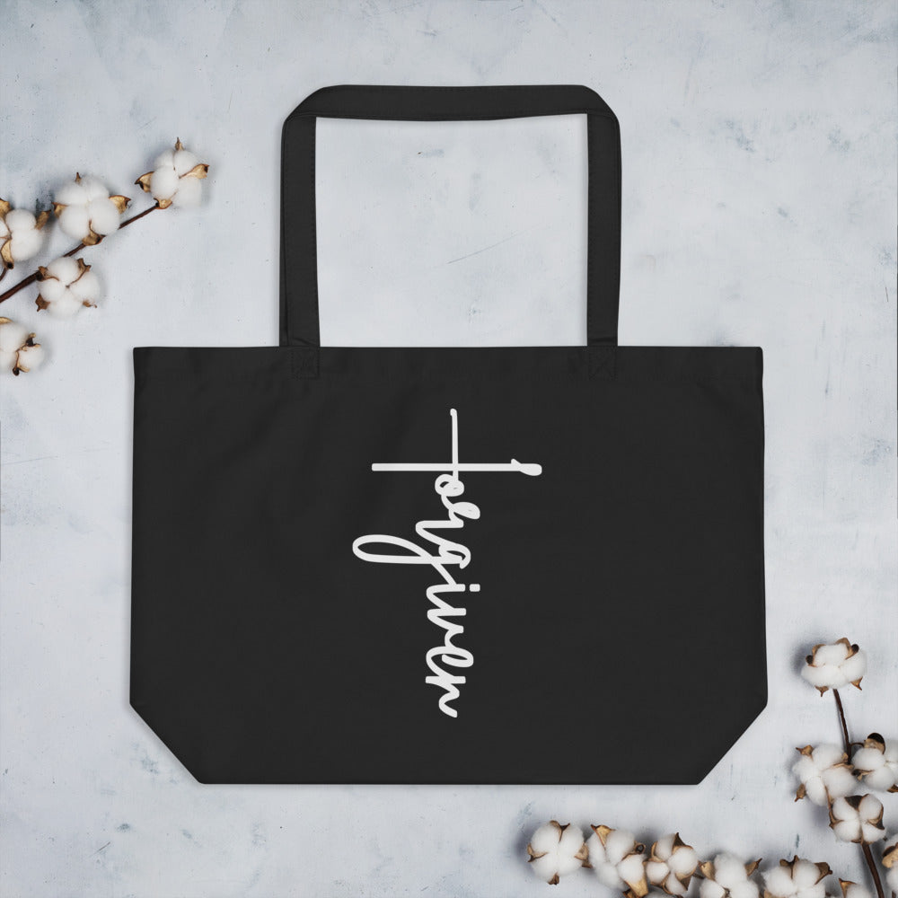 Forgiven Large Tote Bag - Inspirational Expressions