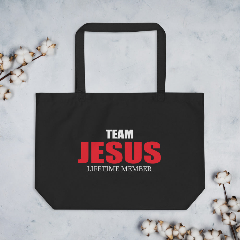 LTeam Jesus Large Organic Tote Bag - Inspirational Expressions