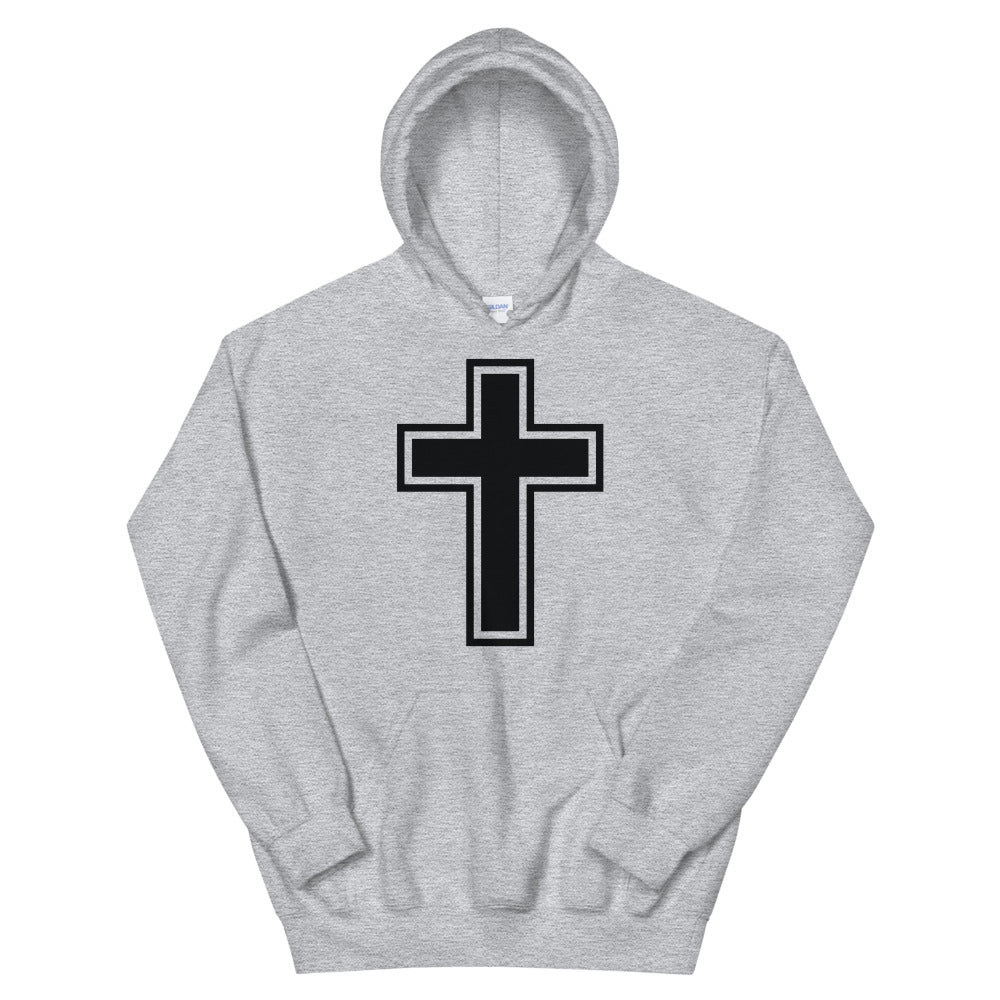 Cross Black Unisex Hoodie - Inspirational Expressions