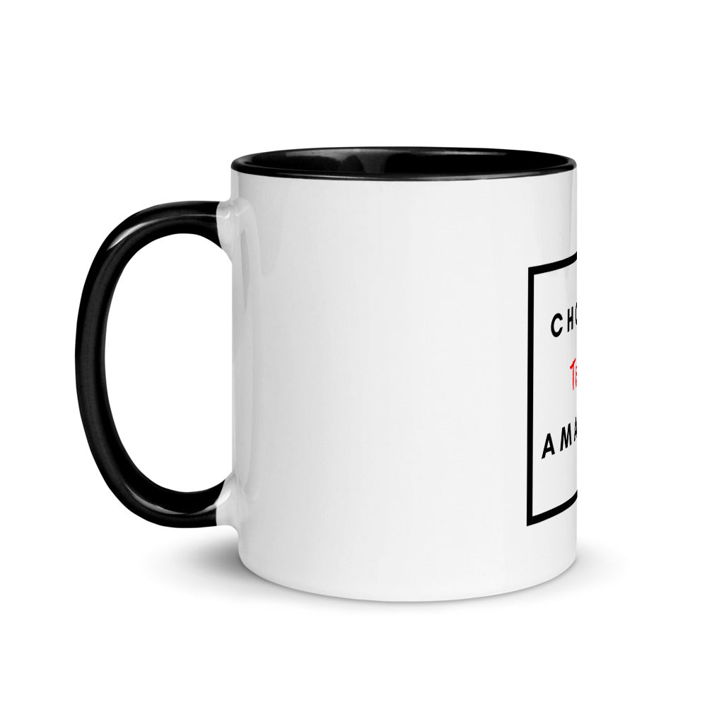 Choose To Be Amazing Mug with Color Inside - Inspirational Expressions
