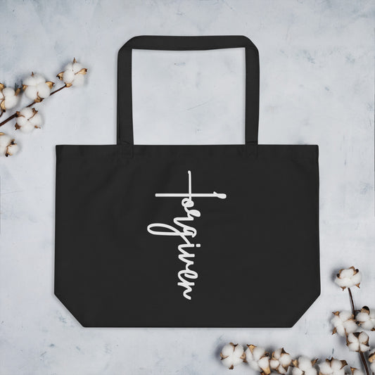 Forgiven Large Tote Bag - Inspirational Expressions 