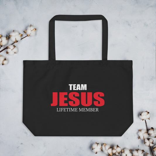 LTeam Jesus Large Organic Tote Bag - Inspirational Expressions 