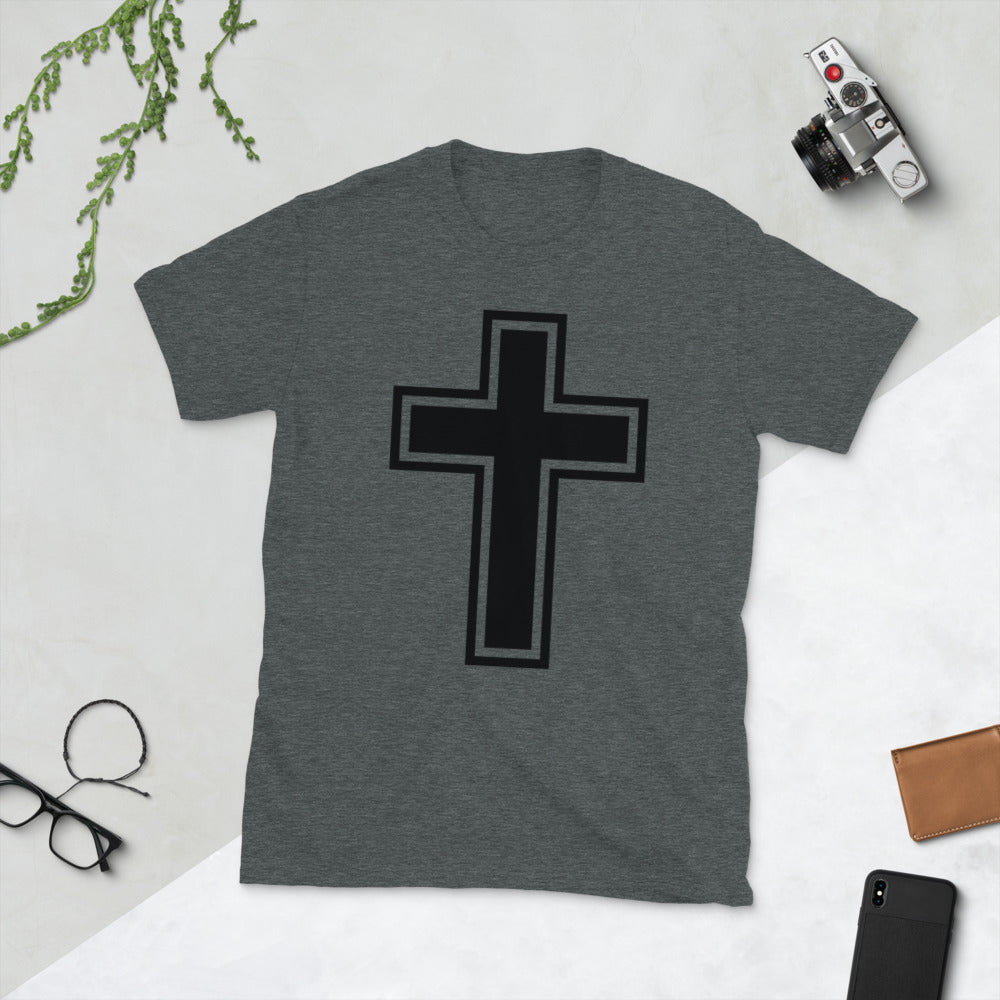 Cross Black Unisex T-Shirt - Inspirational Expressions 