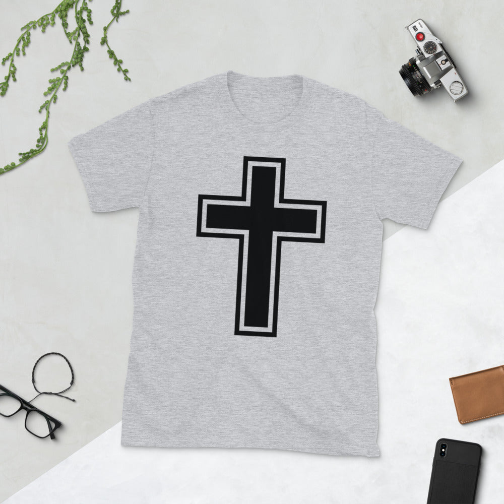 Cross Black Unisex T-Shirt - Inspirational Expressions 
