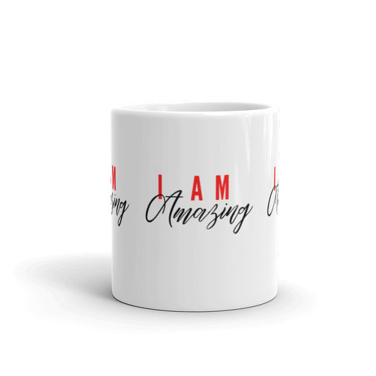 I AM AMAZING Glossy Mug - Inspirational Expressions 