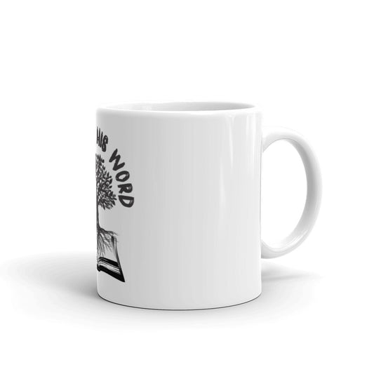 Rooted In His Word White GLOSSY mug - Inspirational Expressions 